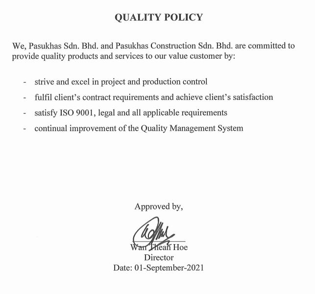 ISO - Quality Policy